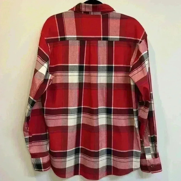 Cabela's Large Button Down Long Sleeve Shirt Pockets Cotton  Blend Woods Farm - Picture 7 of 9